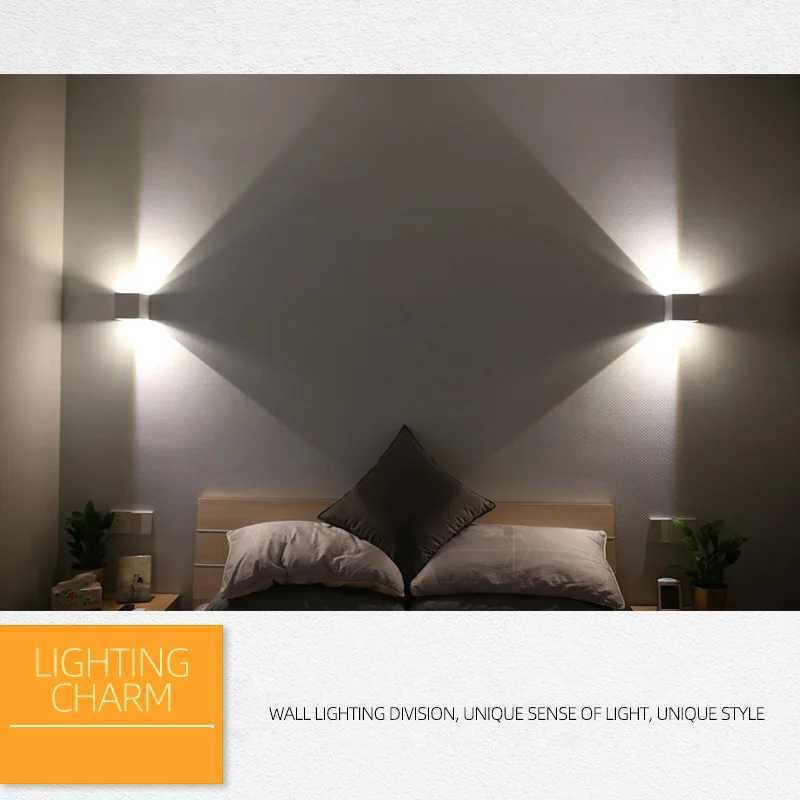 6W/12W LED Wall Light Outdoor Waterproof IP65 Porch Garden Wall Lamp Indoor Bedroom Bedside Decoration Lighting Lamp Aluminum XJ250624