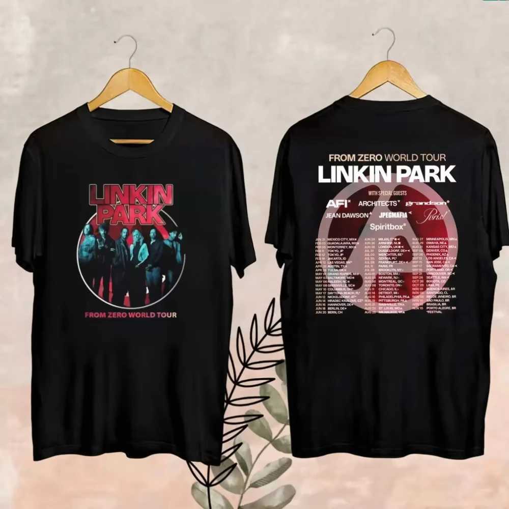2025 Fashion Official Mens Linkin-Park From Zero World Tour T-Shirt Women Harajuku O-Neck Short Sleeve Pop Music Shirt Fan Gift XJ250625