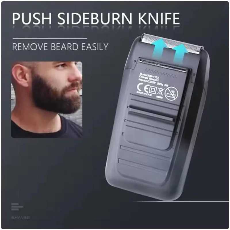 Kemei KM-1102 Hot Selling Electric Shaver for Men Foil Reciprocating Razor Double Blade Head Dry or Wet Shaving Hair/Beard Trimmer W250625