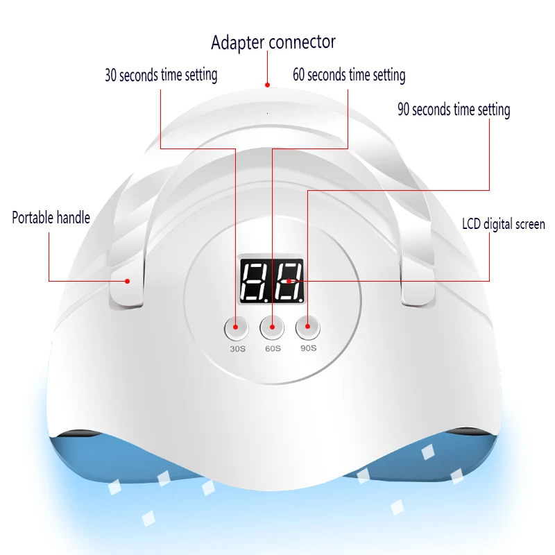 UV LED Nail Lamp Nail Dryer for Gel Polish 3 Timers UV Nail Lamp Professional Nail Light 24Pcs Lamp Beads and Automatic Sensor 250625