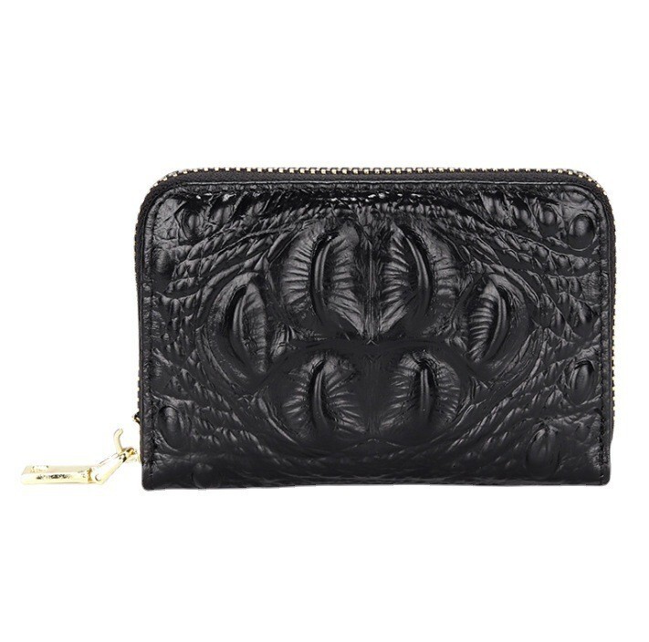 Free Shipping 2025 New Designer Bag Layer Cowhide Accordion Card Holder Crocodile Pattern Women's Card Clip Men's Card Holder Multi-function