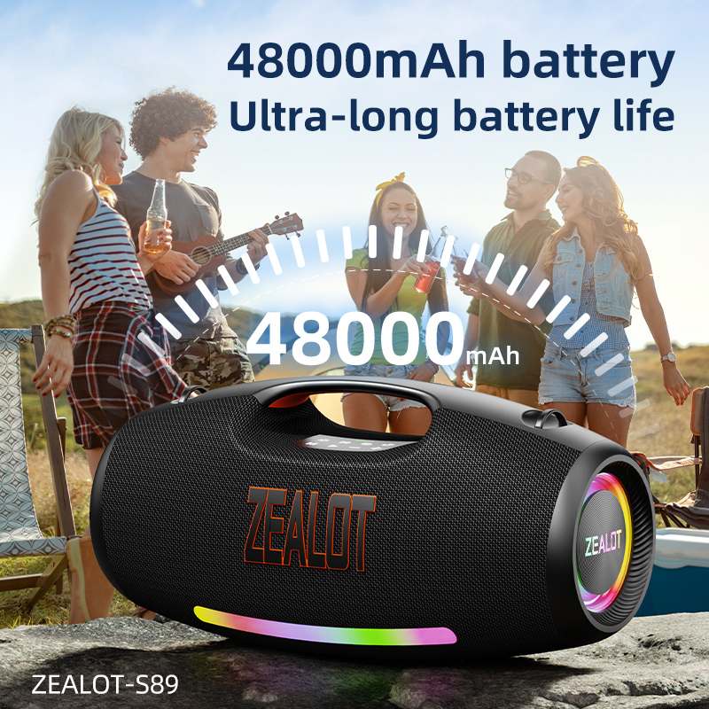 S89 Compact Waterproof Outdoor Wireless Audio System Featuring Superior Bass USB Rechargeable High-Fidelity Bluetooth Speakers