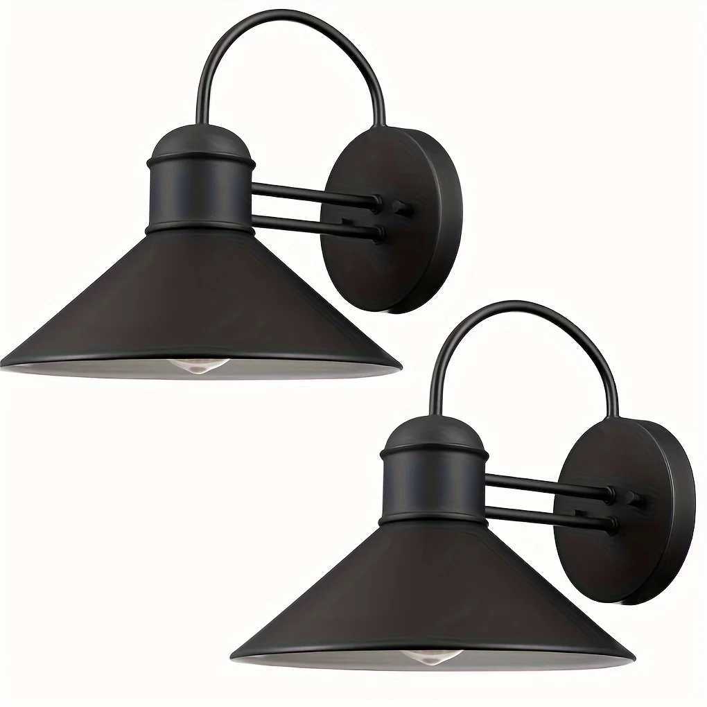 Outdoor Wall Light Fixtures Exterior Waterproof Lanterns Modern Matte Black Wall Light for Patio Front Door Entryway XJ250624