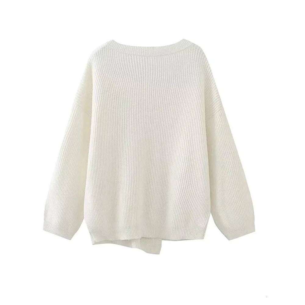 Foridol V-neck Oversize Beige Autumn Winter Women Knitted Long Sleeves Cozy Femme Casual Cardigans Sueter Mujer Loose Sweater