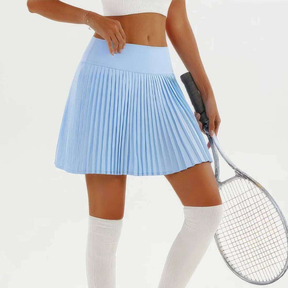 Sports Skirts Women High Waist Tights Yoga Tennis Shorts Dress With Pockets Pleated Pocket Skirt Anti-Exhaust Quick Dry