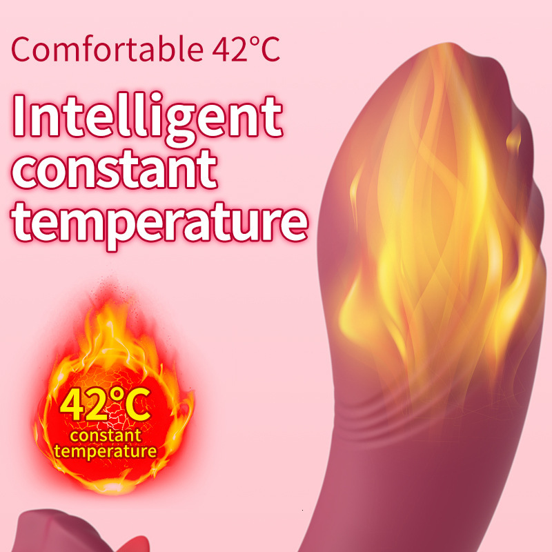 Adult Sex Toys Liquid Silicone Tongue Licker Vibrator Female Masturbation Device Heating Stick