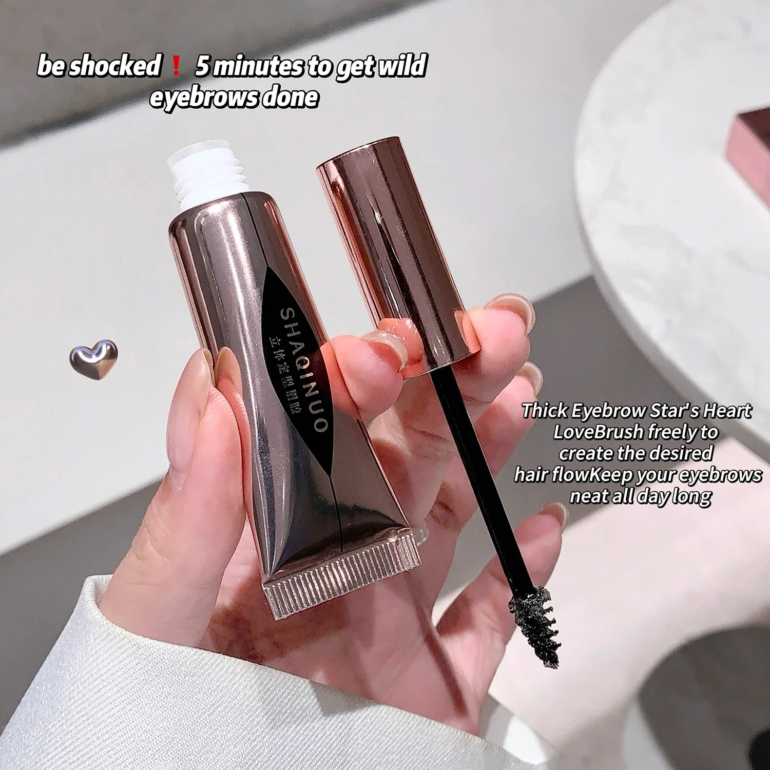 Eyebrow Styling Gel Easy to Shape Long-Lasting Hold Small Brush for Effortless Application Naturally Colored for Al 250625