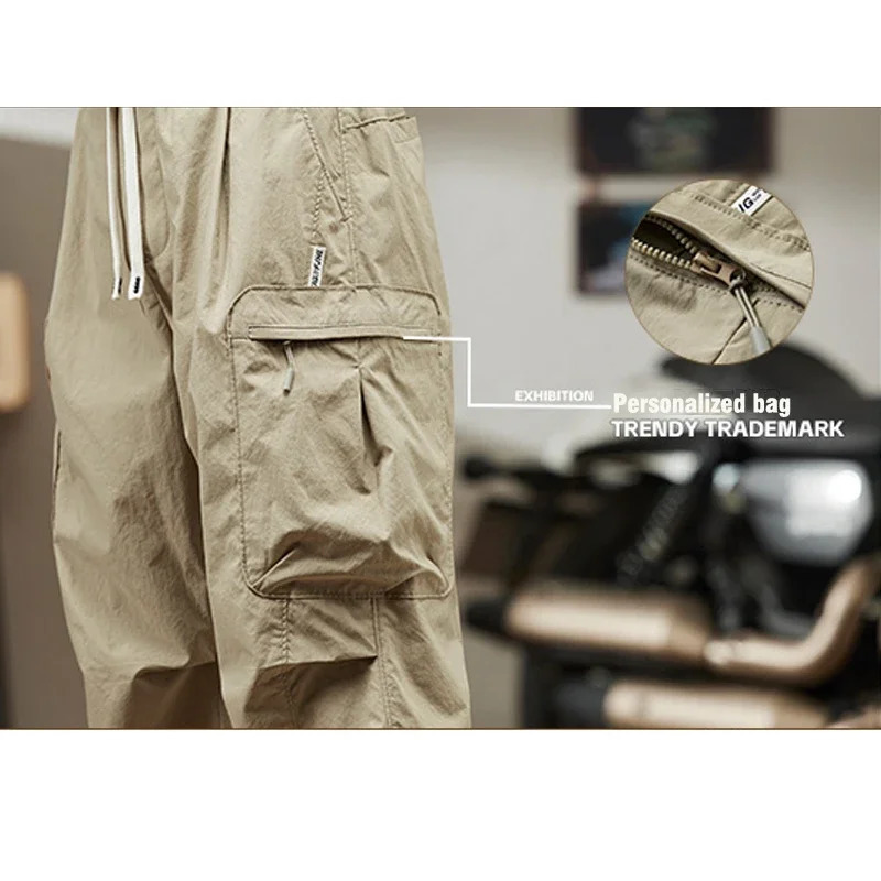 Paratroopers Pants Workers Mens Summer Skin American Straight Casual Cold Sports Big Pocket 250614