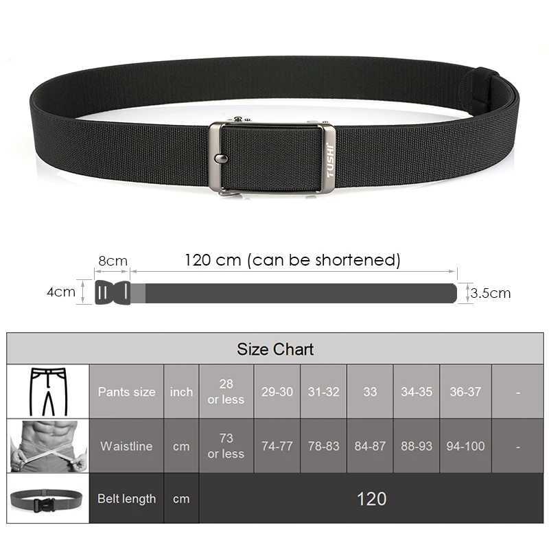 KOLBER 35mm Elastic Casual Belt for Men Metal Automatic Buckle Tight Canvas Stretch Belt Fashion Work Belt Male Waistband Gift W250625