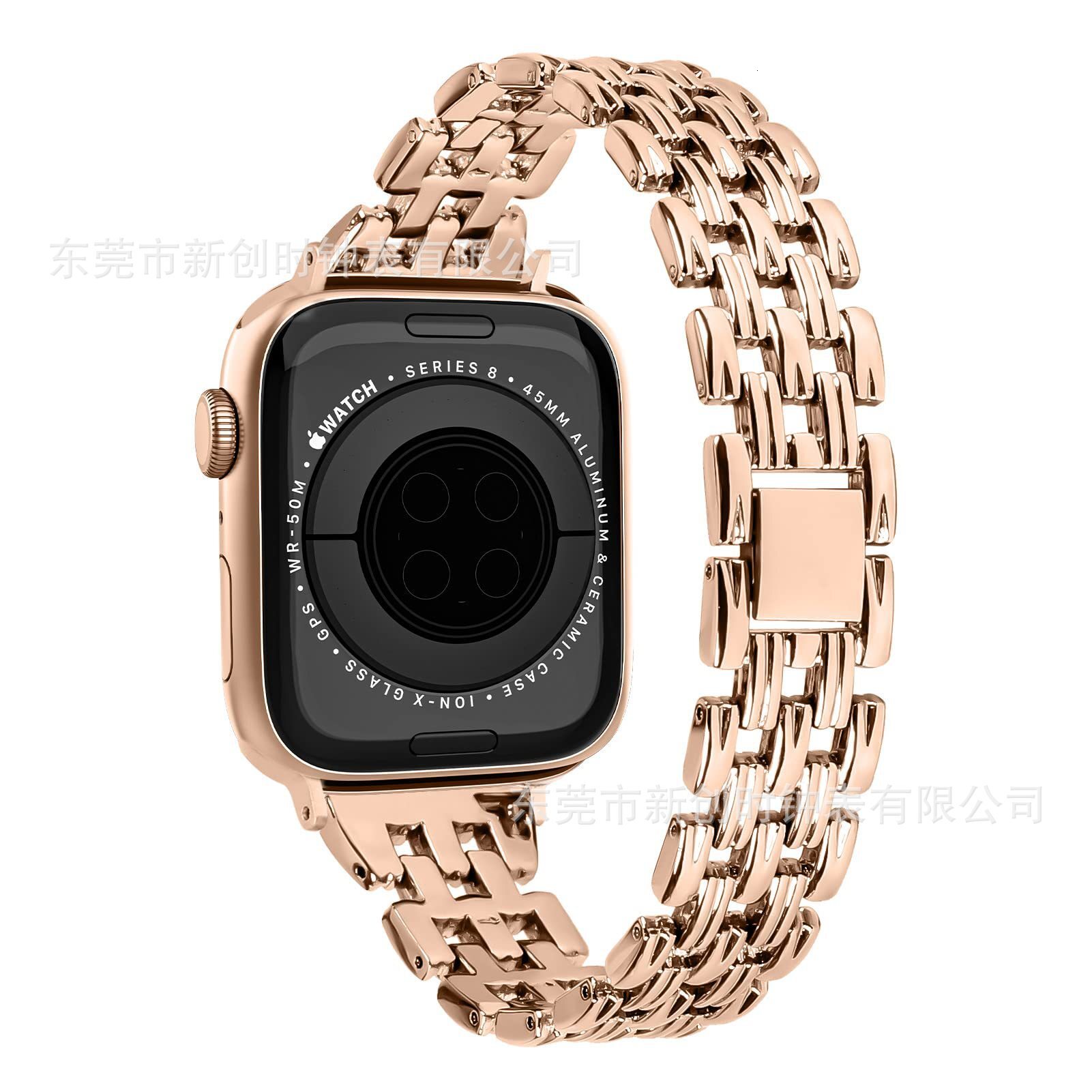 Luxury Premium Fashion Designer Metal Rhinestone Women's Watch Band for Apple Watch Series 1-10