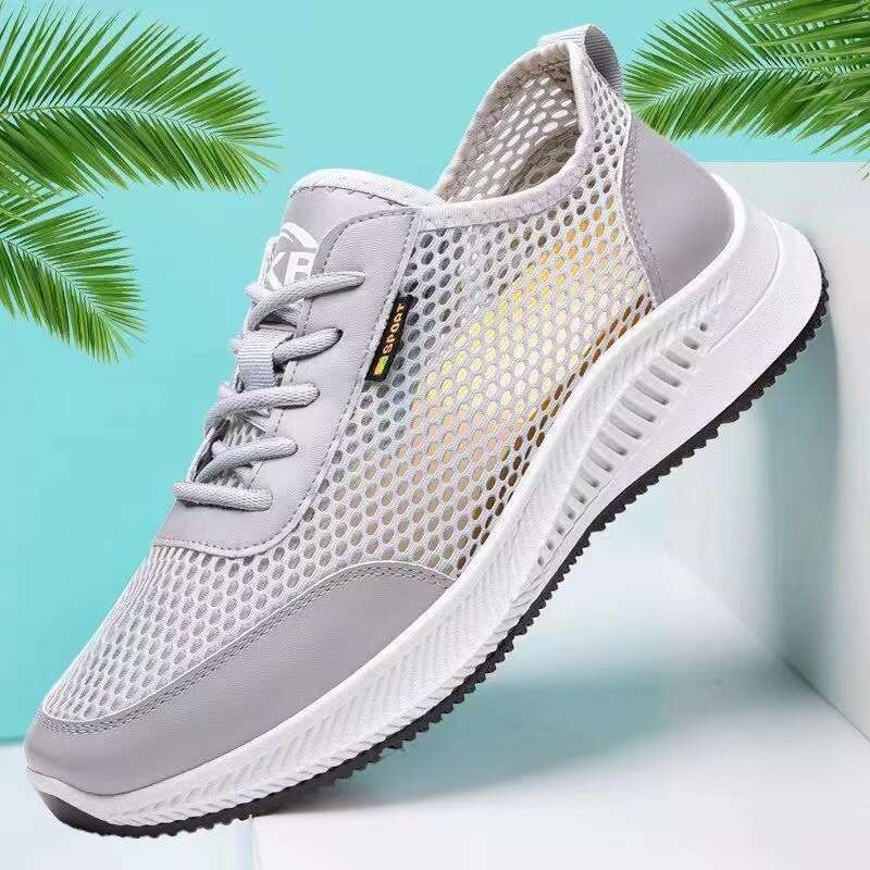 Large Men's Sports Summer Breathable Comfortable Running Thin Student Single Mesh Casual Shoes