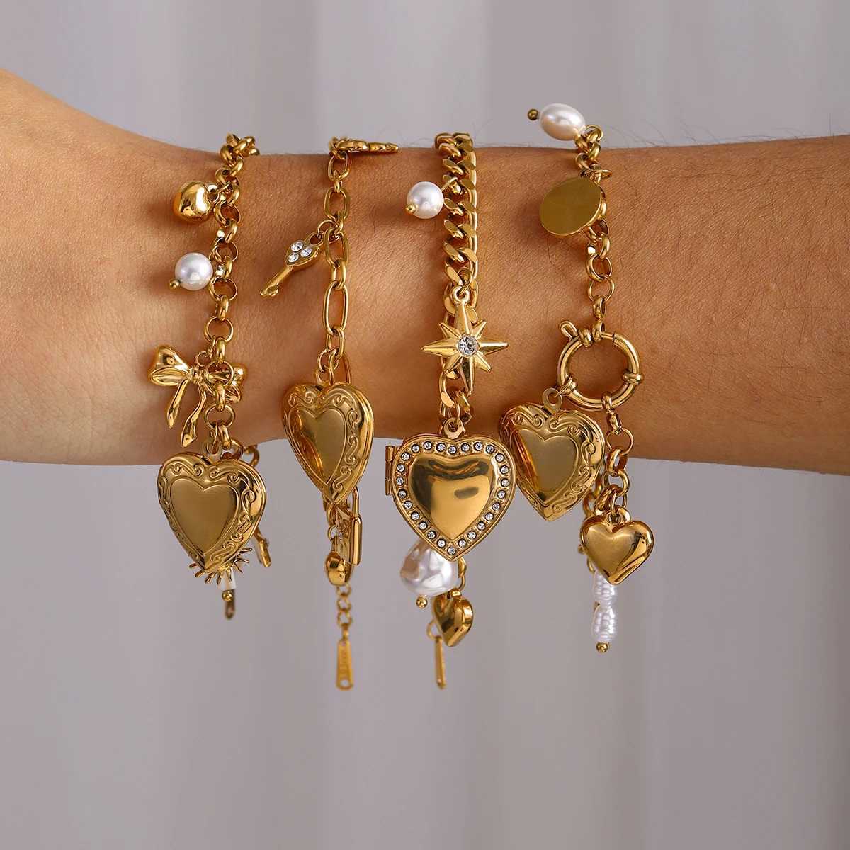 Uworld Fashion Love Photo Box Bracelet Alien Pearl Star Pendant Smooth Love Pendant Bracelet Wens Jewelry Vntines Day Gift X250625