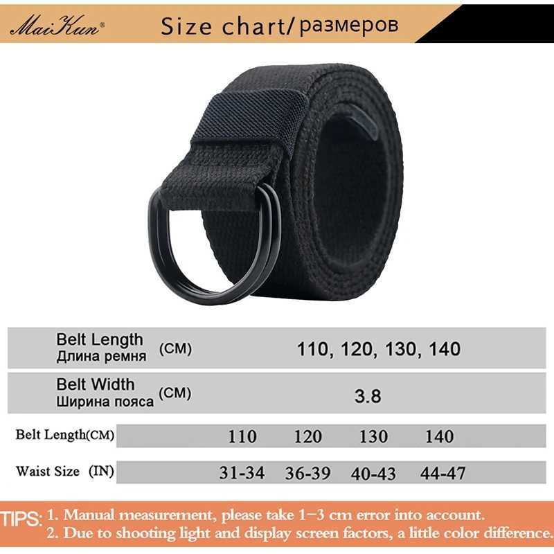 Maikun Tactical Canvas Men Belt High Quality Unisex Double D-Ring Buckle Waistband Casual Canvas Female Belt Fabric For Jeans W250625