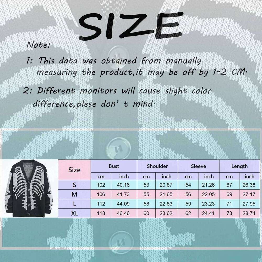 Haruku Women Cardigan Halloween Skeleton Pattern Knitted Cardigans Autumn Winter Single-Breasted Sweater Outerwears