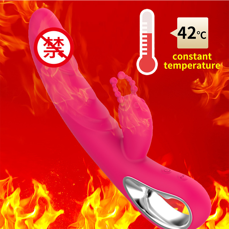 New Silicone Teasing Heating Vibrator Massage Stick Female Masturbator Adult Sex Toy