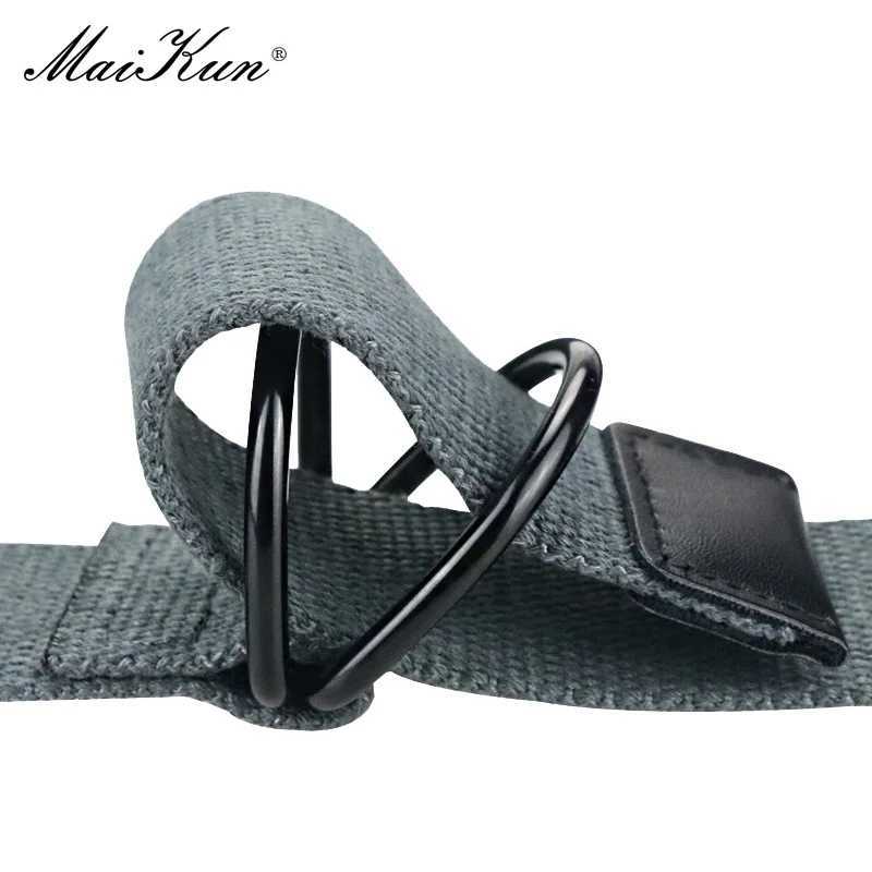 Maikun Tactical Canvas Men Belt High Quality Unisex Double D-Ring Buckle Waistband Casual Canvas Female Belt Fabric For Jeans W250625