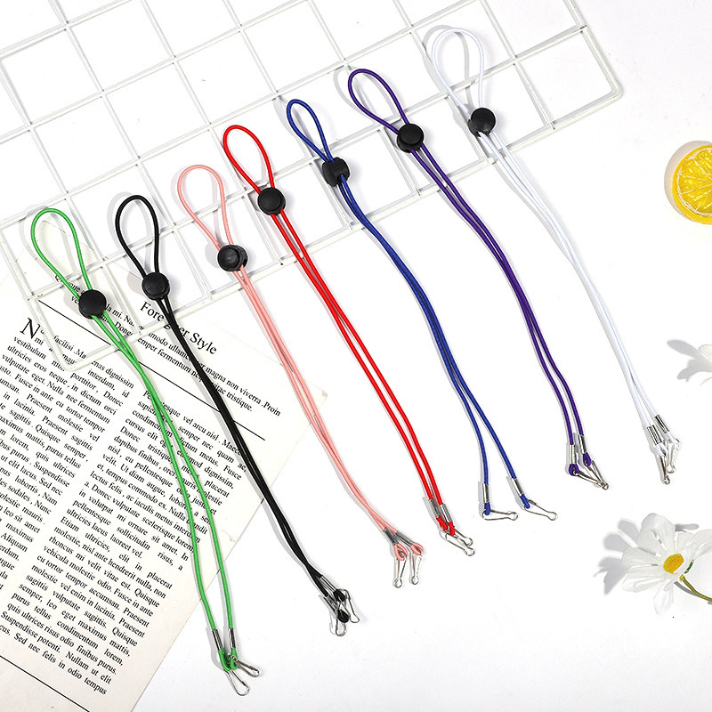 50 pcs Windproof Ropes, Elastic Hanging Ropes for Children's Masks, Hat Ropes, Adjustable anti-strangulation and Anti-drop Hanging Ropes for Mask