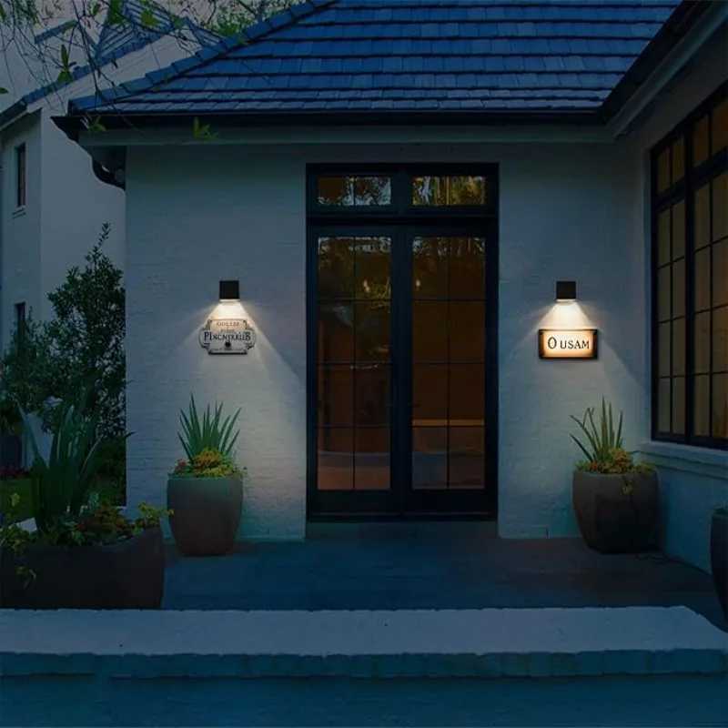 1/2/3/4PCS Outdoor Solar Wall Lights Fence Lights IP65 Waterproof with Warm White and RGB Mode Suitable for Courtyard GardensXJ250624