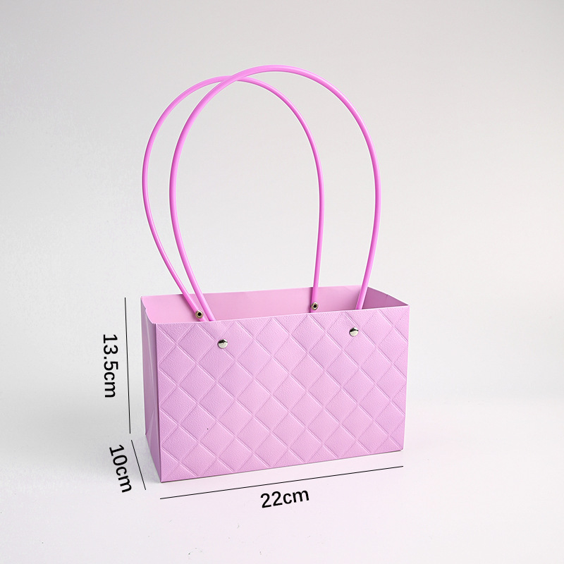Embossed multi color macaron rectangular handbag flower trend arrangement trend box bouquet handbag designer bag women s handbag