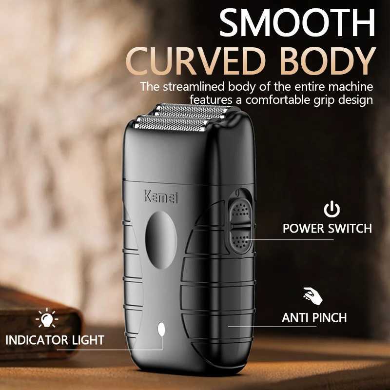 Kemei KM-T95 USB Charging Electric Shaver for Men Reciprocating Twin Blade Razor Shaver Beard Trimmer Shaving Machine W250625