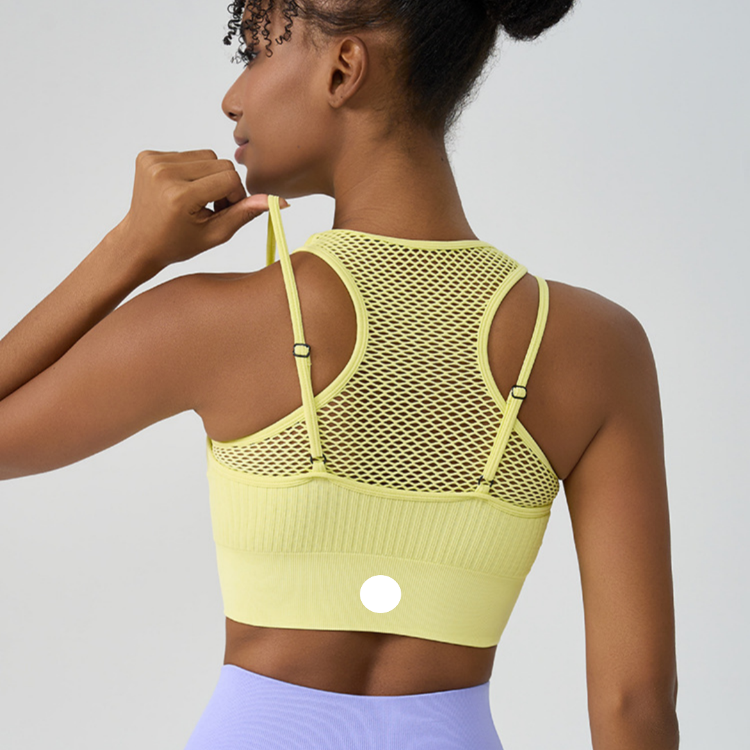 2025-- Gym Clothing Women Sports Bra High-Strength Shock-Absorbent Yoga Vest for Fitness Athletic Sports Underwear with Built-in Chest Support