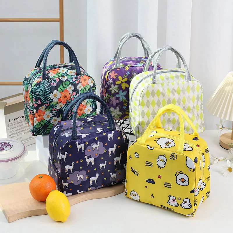 Portable Lunch Bags Thermal Insulation Box Storage Bag Childrens School Picnic Large Capacity Tote 250624