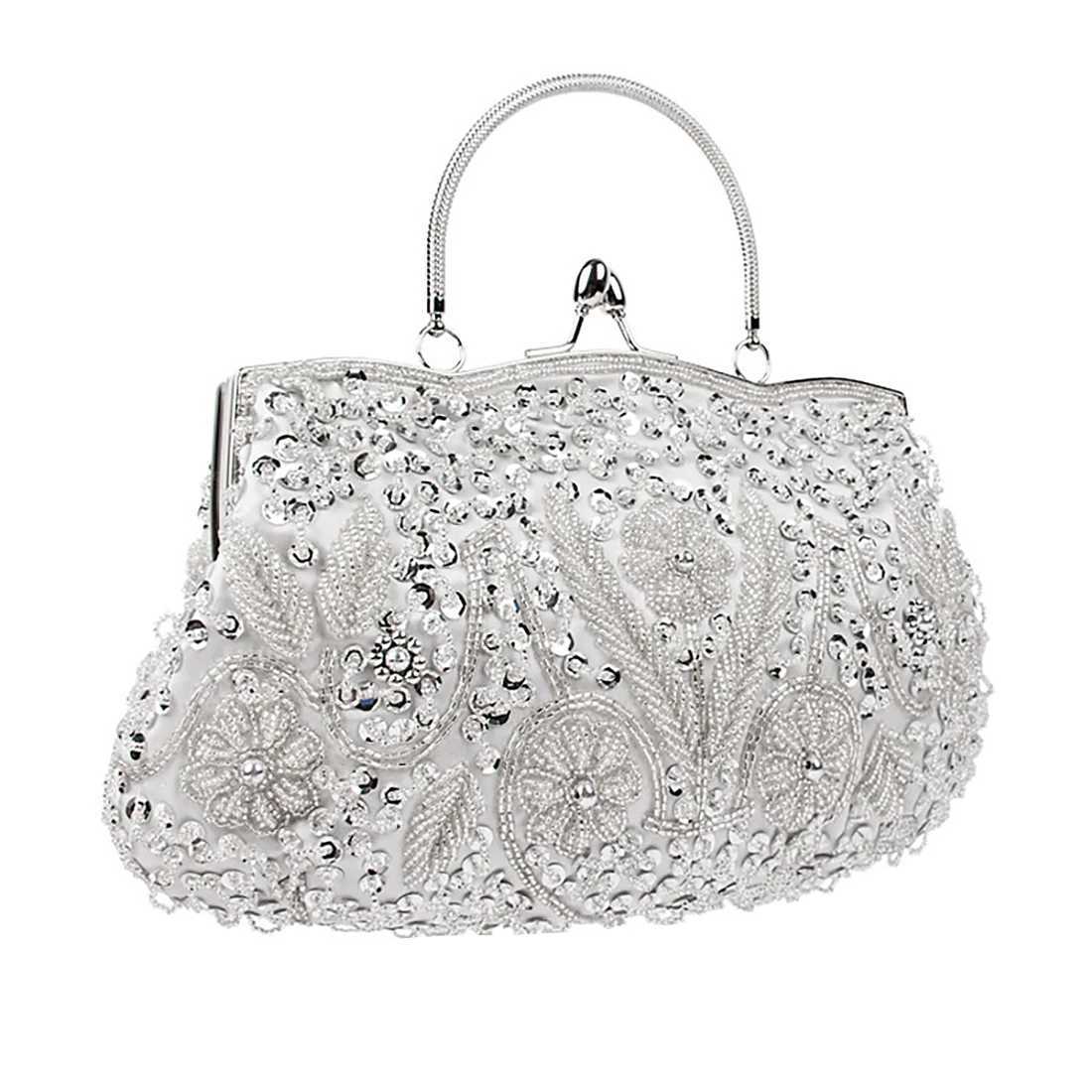 Evening Party Clutch Bag Small Totes Mini Wallets Womens Handbag Exquisite Ladies Beaded Embroidered Wedding Party Handbag M250625