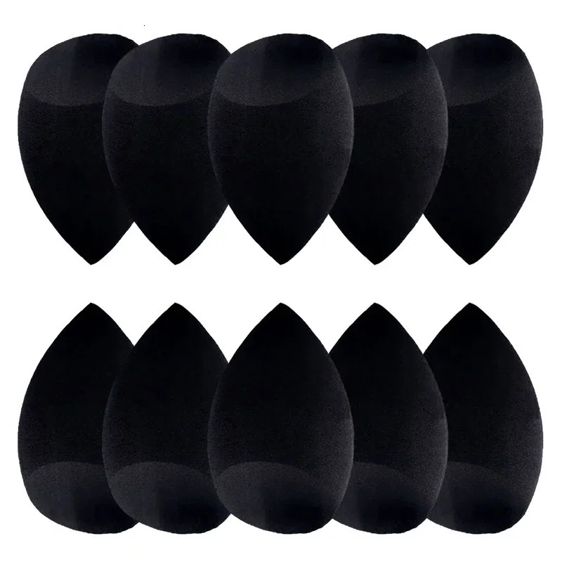10 Pcs Black Makeup Sponges Tools Applicator Super Soft Sponge Powder Blender Smooth Foundation Contour Blending Cosmetic Puff 250625