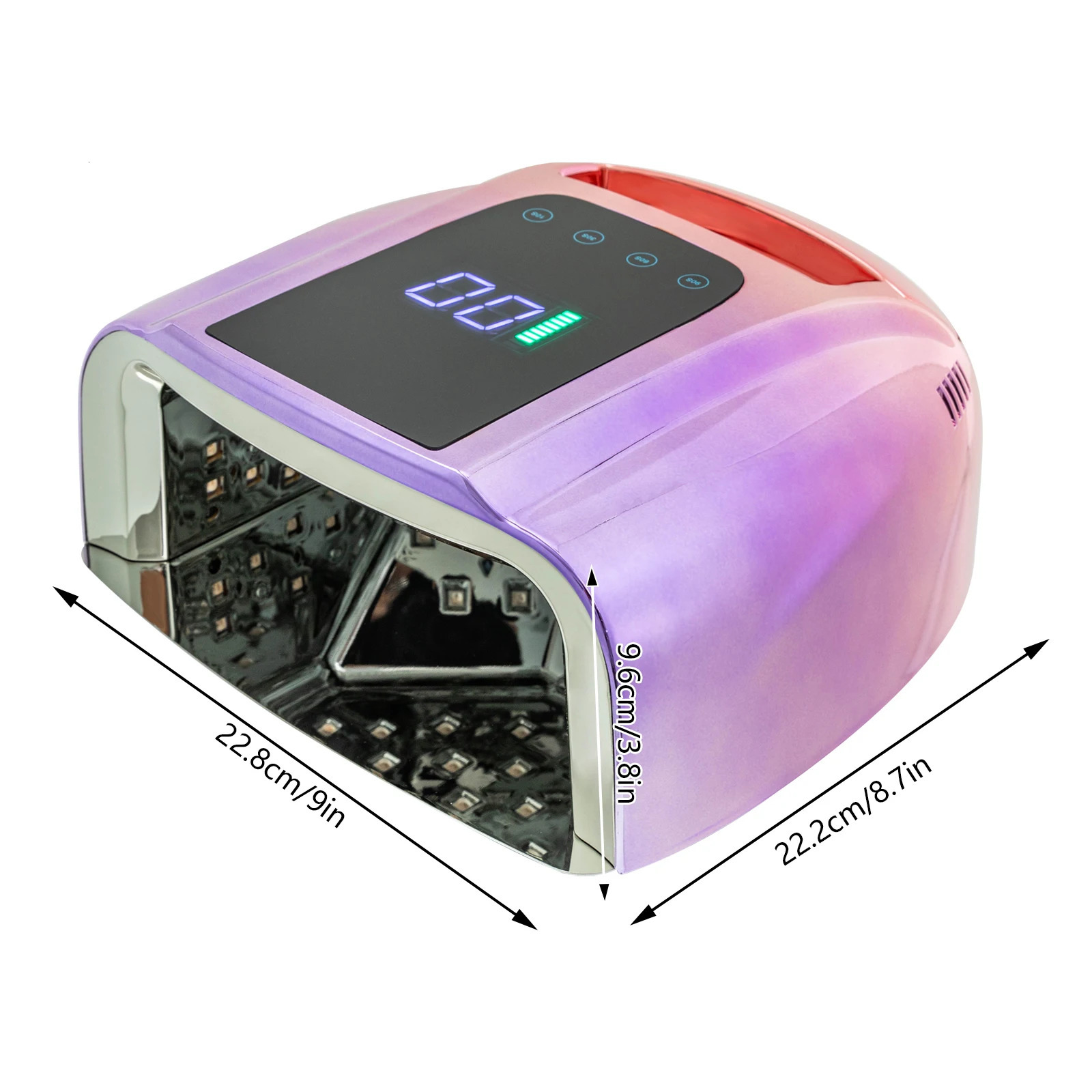 96W Rechargeable UV LED Nail lamp Cordless Nail Dryer with Removable Bottom Professional Curing Lamp for Fingernail and Toenail 250625