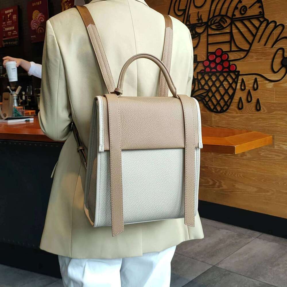 Luxurious Design Bags 2022 New Women's Large-capacity Backpack First Layer Cowhide Korean Style Fashion Trend Travel Handbag