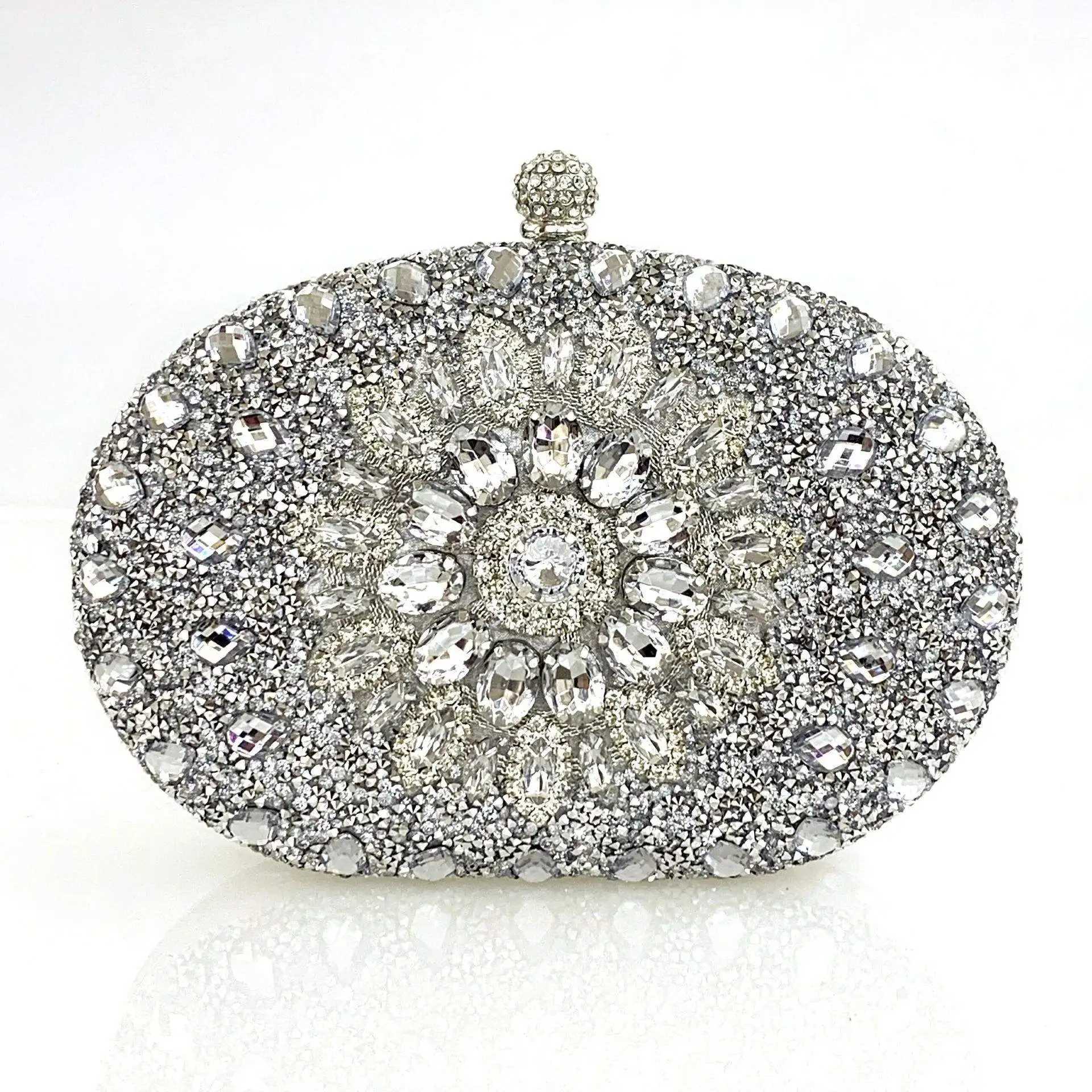 Fashionable Shell diamonds bag birthday wedding Handbag Rhinestone Clutch Bags Sequin and Diamond Sunflower Evening Party Bag M250625