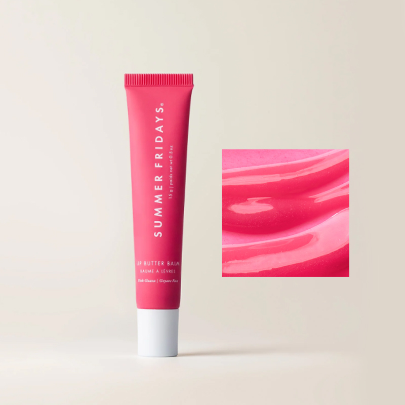 Summer Fridays Lip Butter Pink Guava 15g Lip Balm Liquid Lipstick moisturizes Smooth Soft Makeup Lips Glaze LipGloss pink sugar beige birthday cake 0.