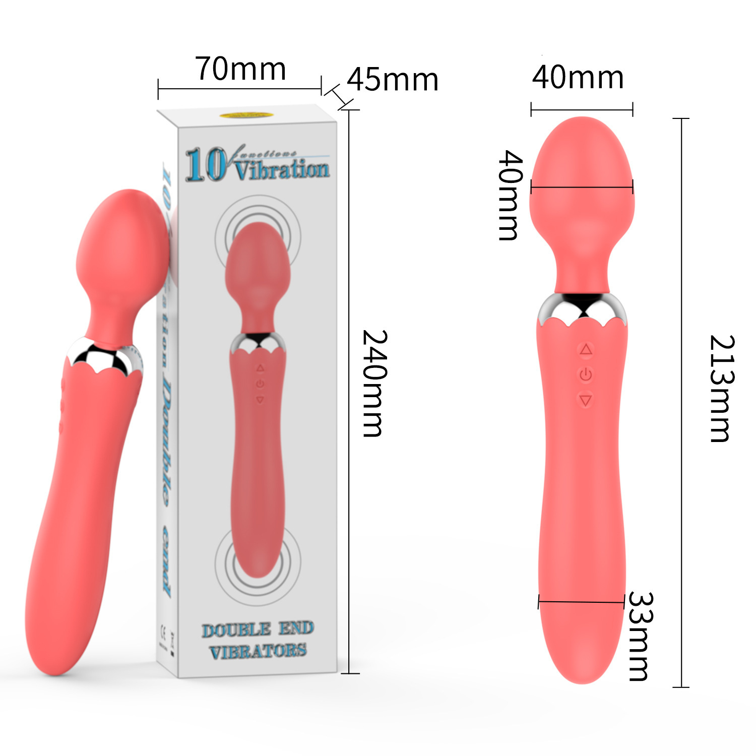 Haoqi Fun Variable Frequency Adult Products Female Dual-Head AV Vibrator