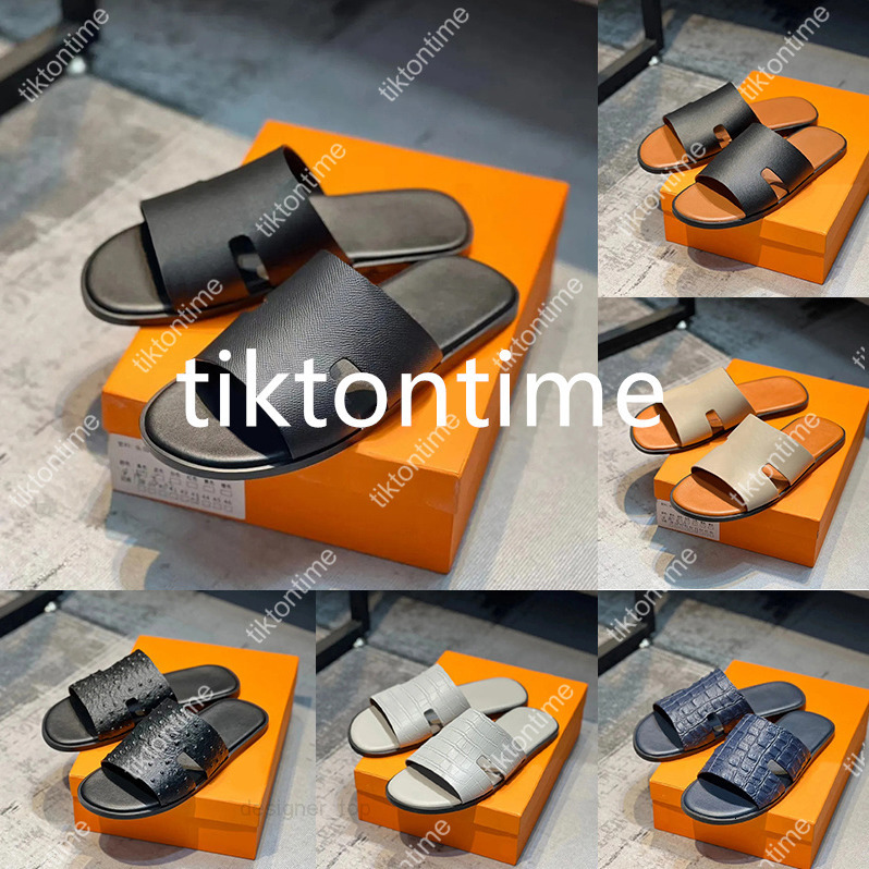 men slippers designer leather sandals flip flop heritage calfskin summer lazy large louis vouitton lv lvt vuittonly beach casual flat sandles slides LW9V s2