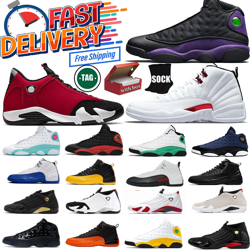 With box 12s 13s 14 Basketball Shoes Designer shoes Black metallic White Cement Reimagined nigel syestet blue flu game union Mens Sport trainers Sneakers