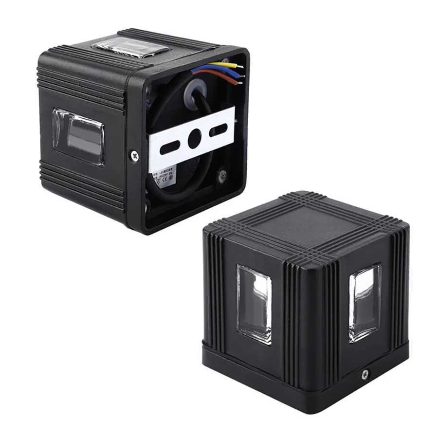 Modern Minimalist Creative LED Wall Lamp Black Square Wash Wall Sopt Light For Bar KTV Background Wall Decoration Beam LampXJ250624