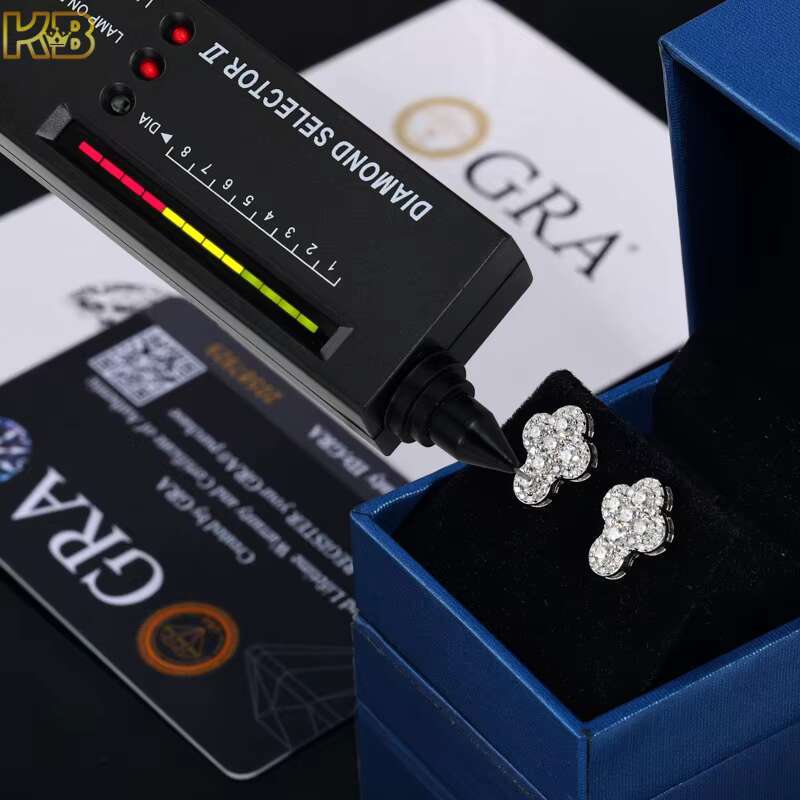 Elegant 925 Silver Earrings Moissanite Diamond Hip Hop Jewelry for Men Women Who Love Modern Sophisticated Jewelry Styles