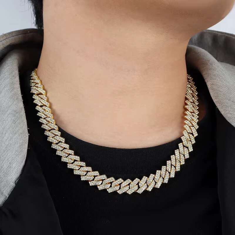 Hot Sale Gold Silver Alloy Cuban Link Chain Hip Hop Men Necklace Fashion Jewelry Collier Inoxydables High Quality