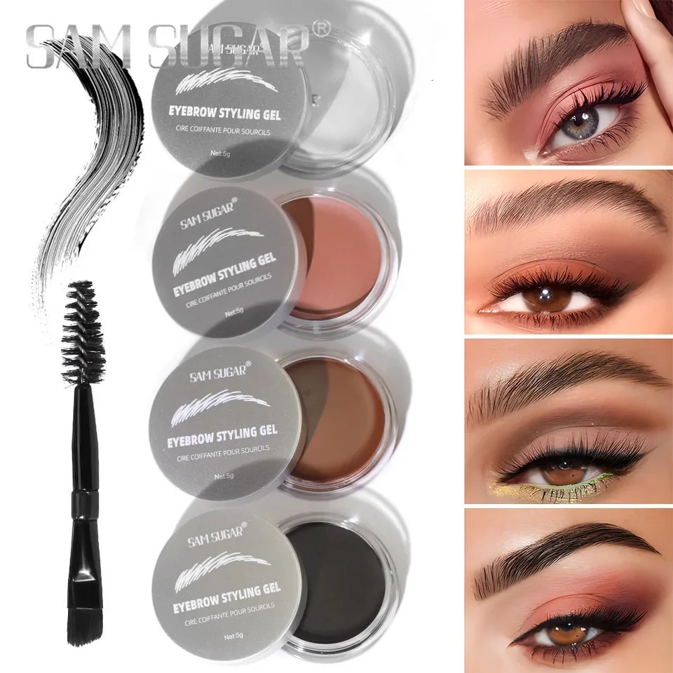 Natural Long-Lasting Eyebrow Gel Waterproof Clear Wax Brow Dye Tattoo Brown Styling Eyebrow Eyeliner for Eyes 250625