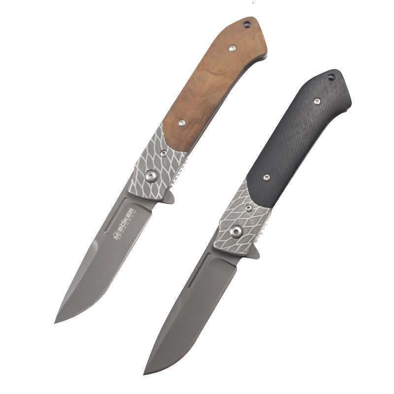 Camping Self-Defense Folding High Hardness Multi-Function Portable Wooden Handle Small Outdoor Survival Fruit Knife