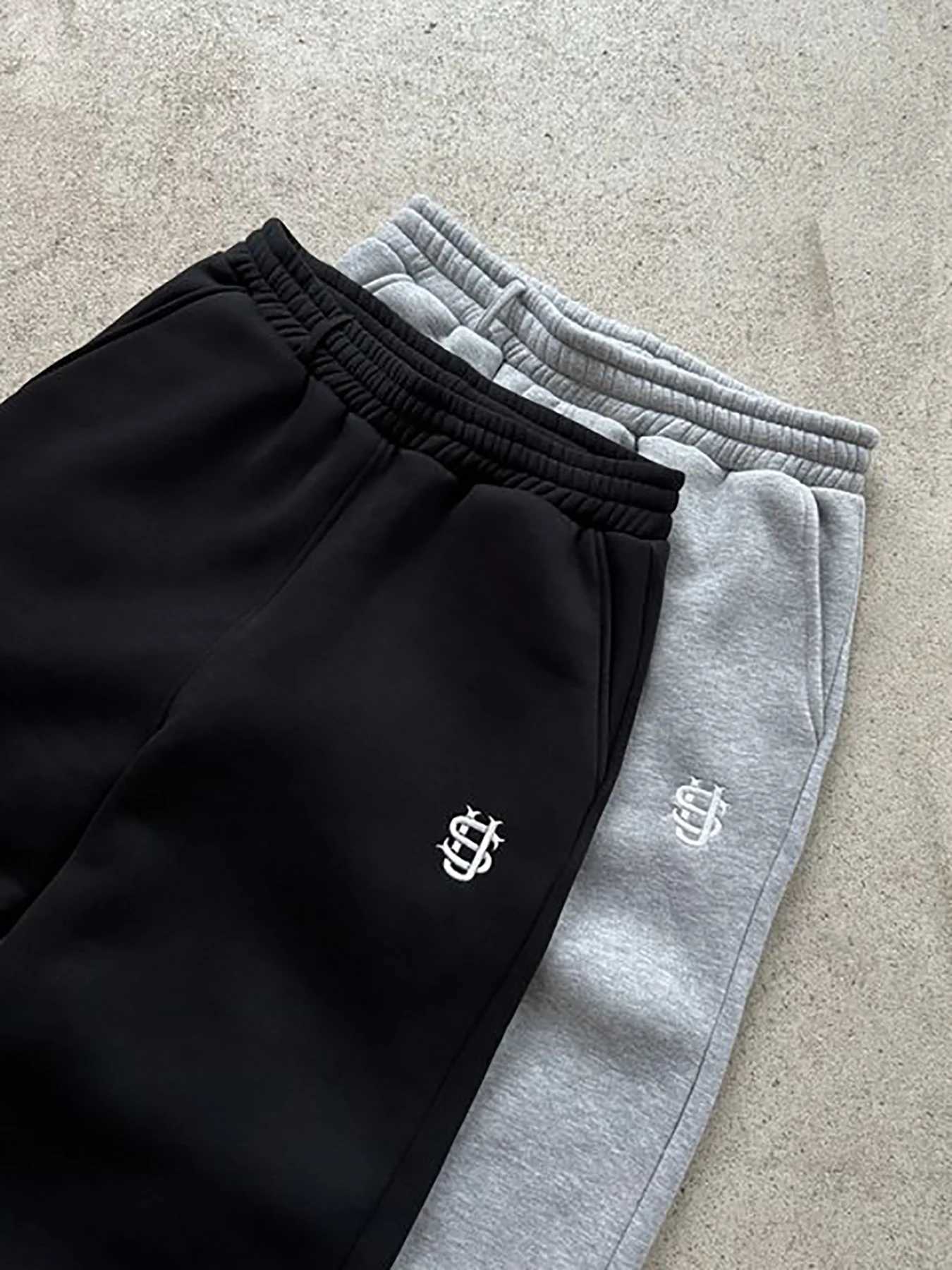 New Y2K Pants Personalized Pant Leg Zipper Embroidery Hip Hop Casual Joggers Men Pants Retro Straight Pants Tracksuit Streetwear X2506251