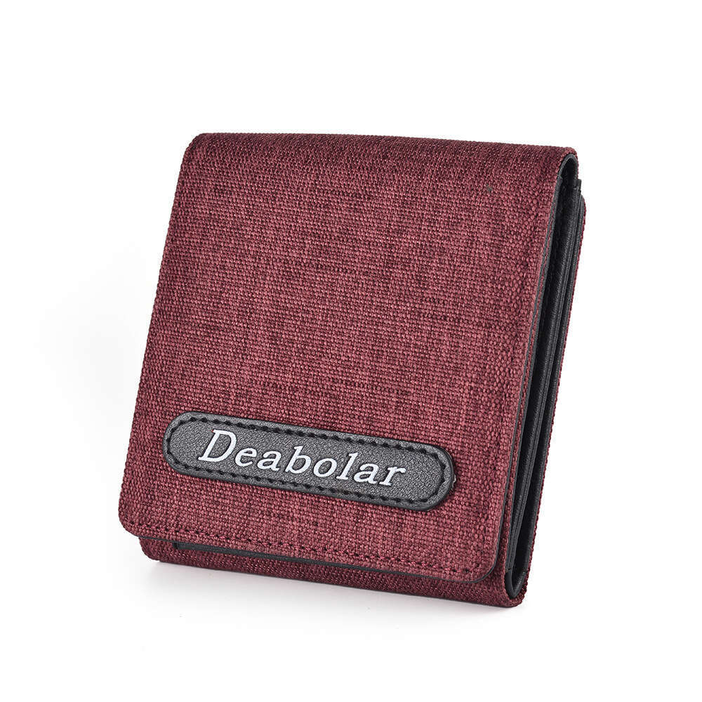 New Men's Wallet Short Canvas Simple Youth High School Student Multi-Card Slot 70% off Ticket Holder wallet designer mens wallet
