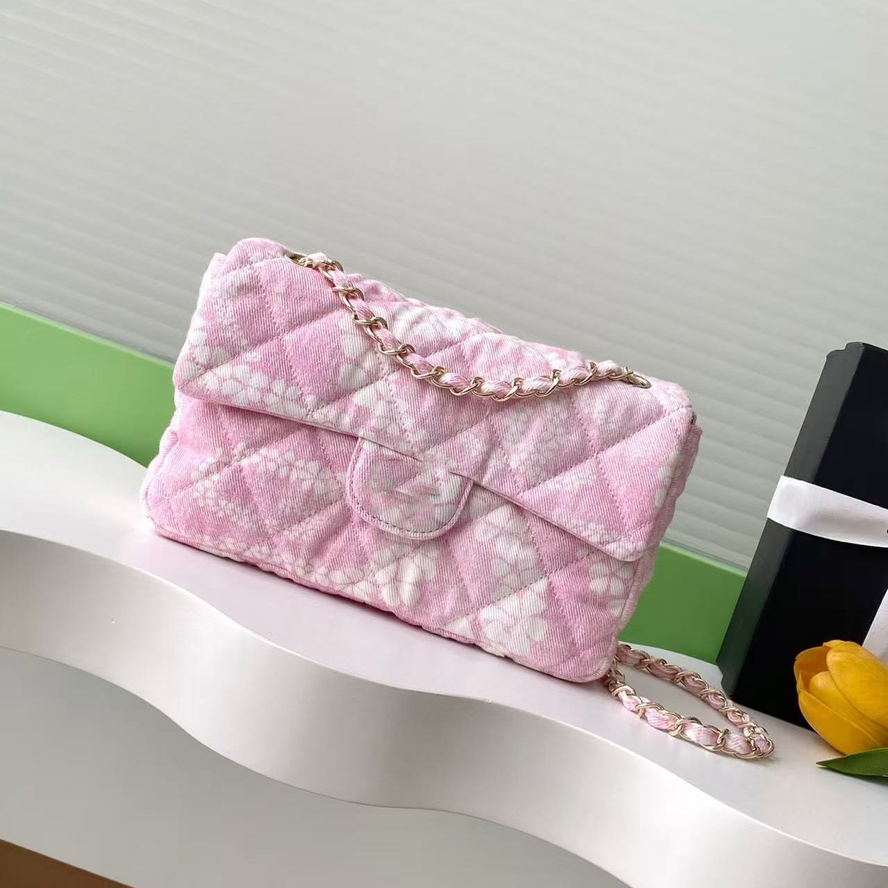 New 10A Flap Bag Luxury Designer Printed Denim Golden Hardware Shoulder Bag Zipper Pocket Crossbody Bag Fashion Women Casual Travel Shopping Purse women hobo bag