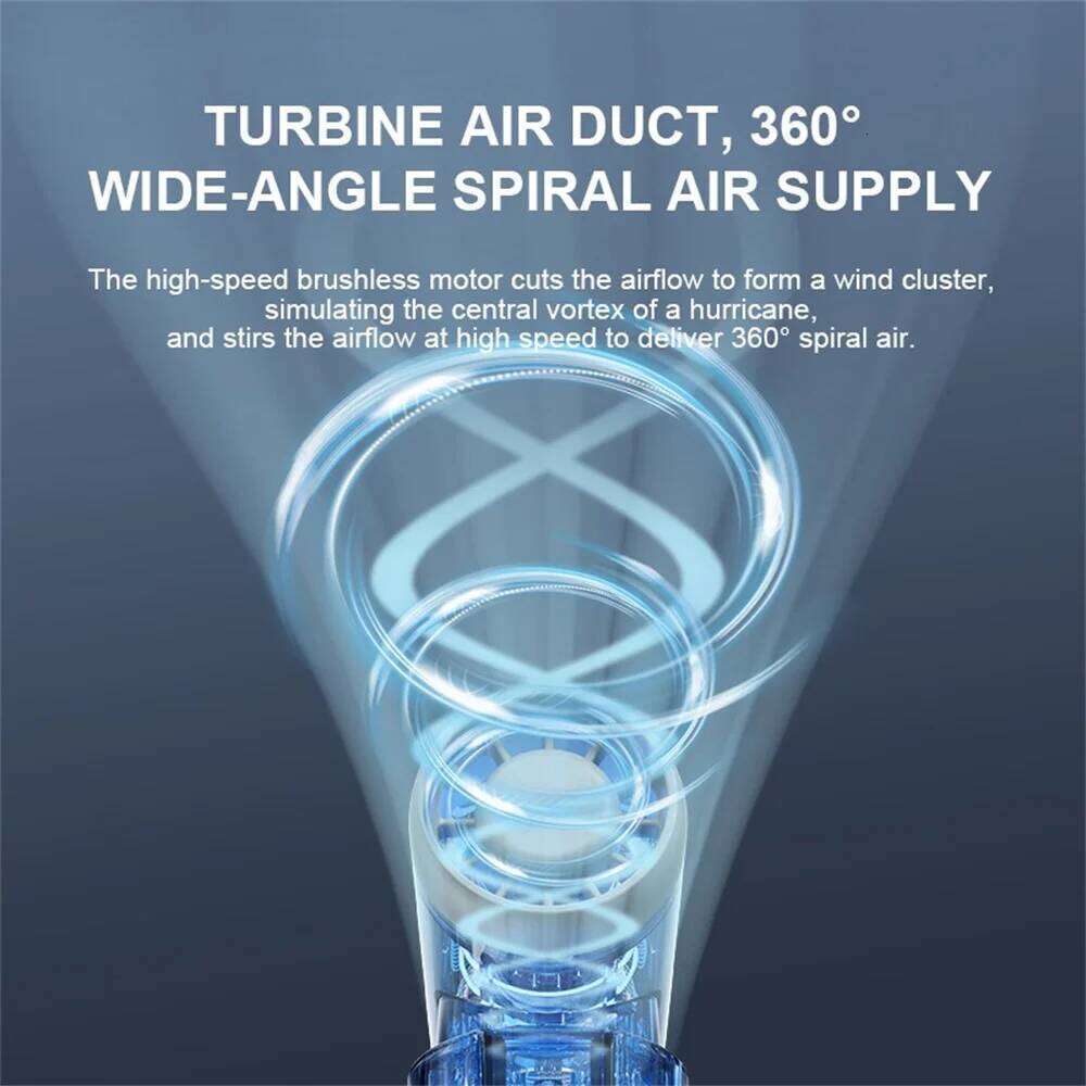 Mini Fan 130000RPM Powerful Air Vacuum Dust Cleaner Type-C Charging 52m/s Brushless Turbo Jet Blower hair dryer