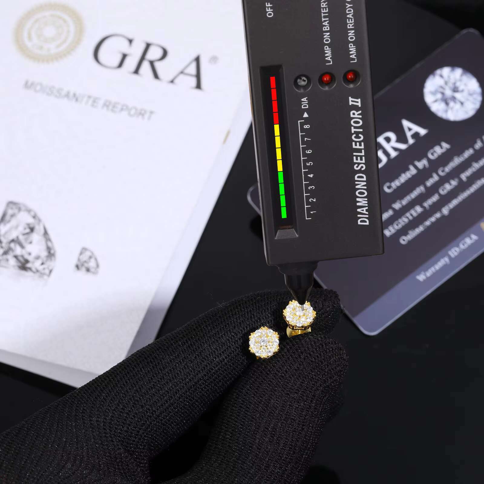 Fine Stud Earrings for 925 Sterling Silver Luxury High-quality Round Cut Unisex Metal VVS Fine Stud Earrings