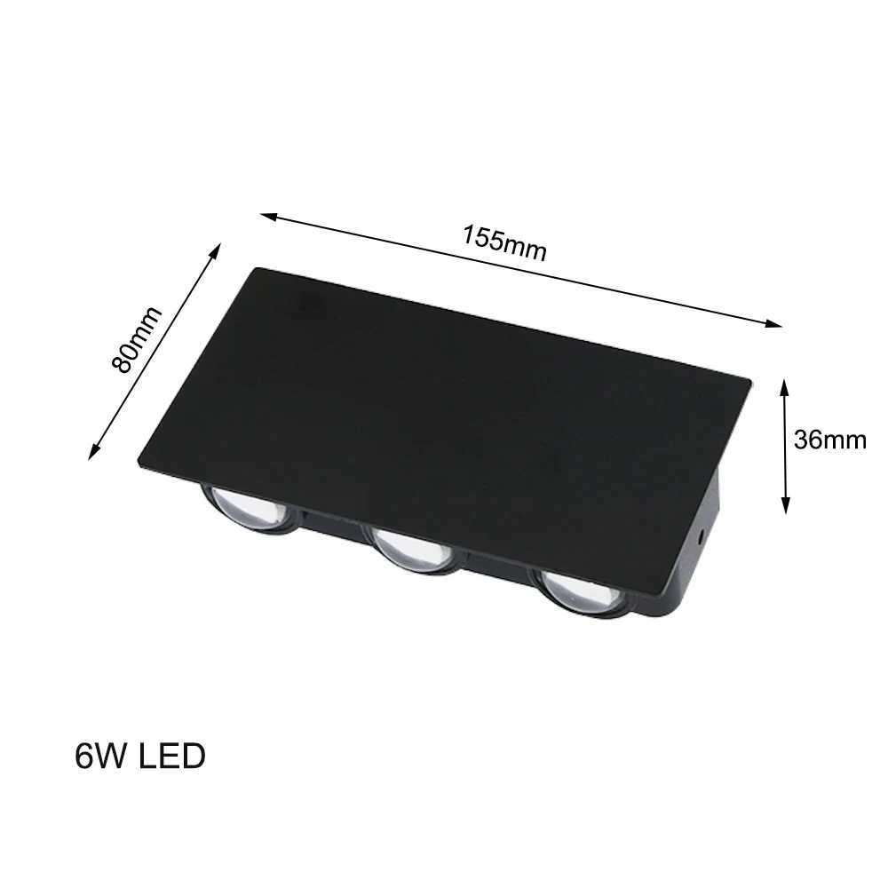 2W LED Waterproof Wall Lamps Indoor Outdoor Waterproof IP65 Home Lighting White/Black Aluminum Garden Light Aisle Corridor XJ250624