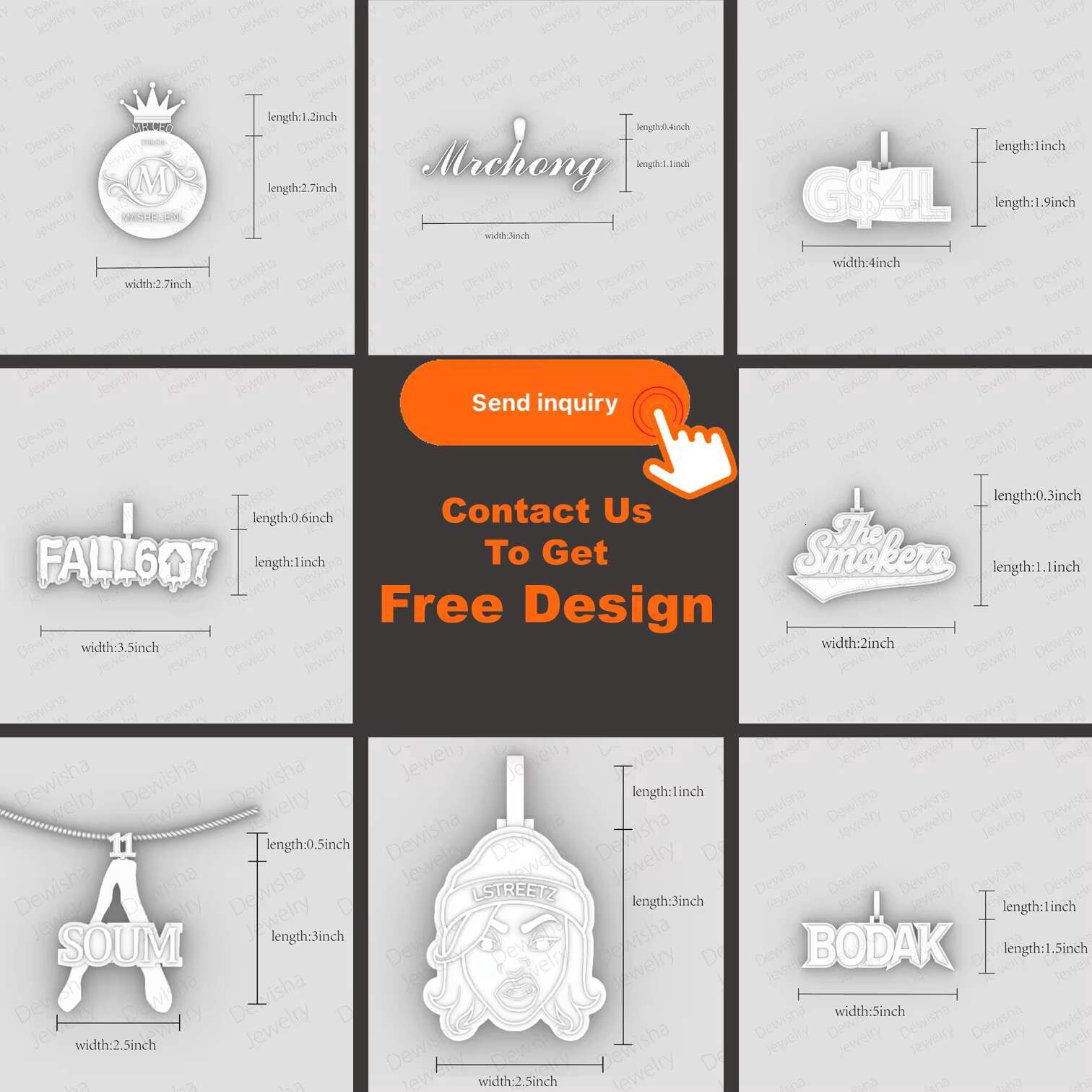 Baguette Moissanite Custom Letter Pendant 925 Sterling Silver Bling Iced Out Name Charm Chain Necklace