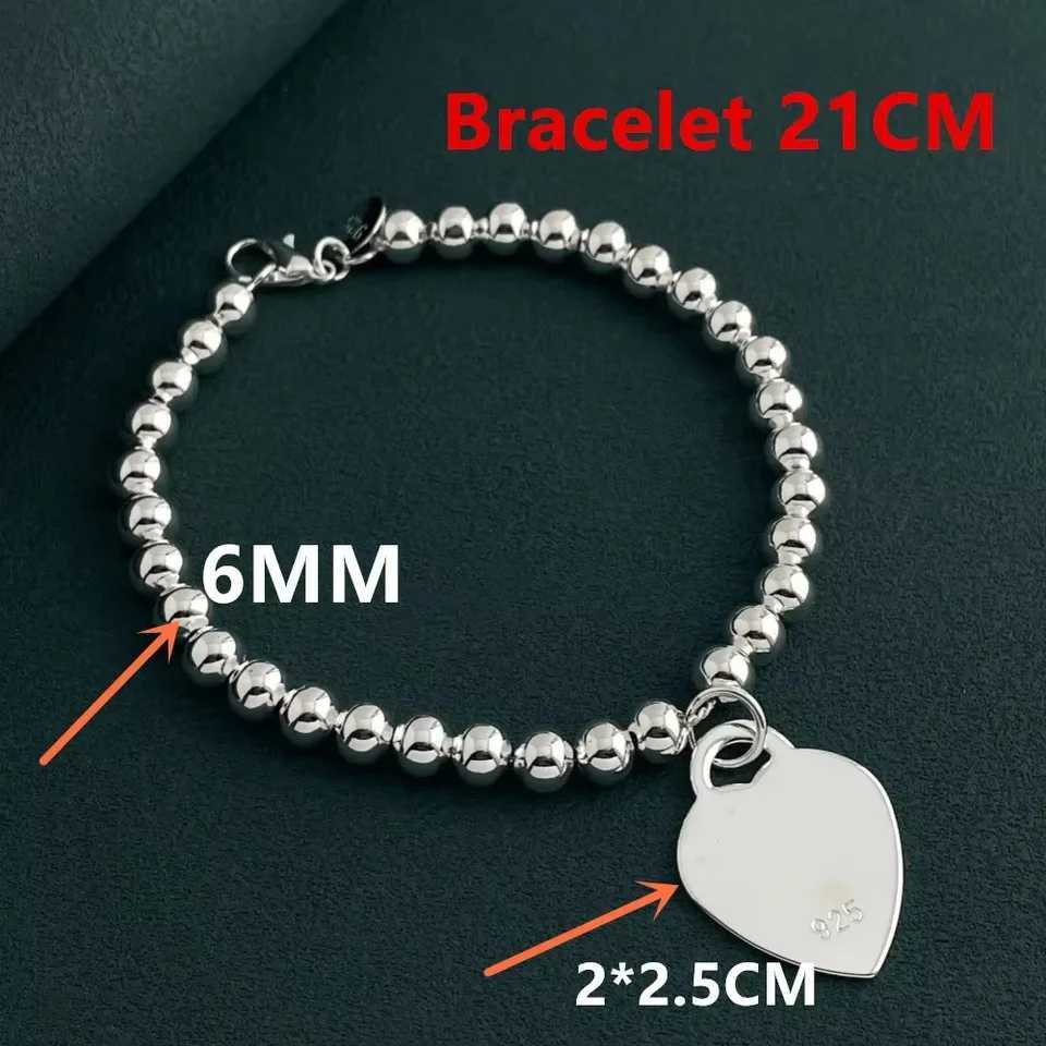 Fine Jewelry 925 Sterling Silver Pendant Bracelet Gift of Love Engagement Party Jewelry Gift for Women X250625