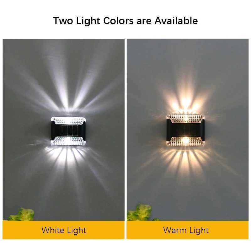 Solar Wall Lamp Auto On/Off with Amorphous Silicon Panel LED Garden Lights for Fence Pathway XJ250624