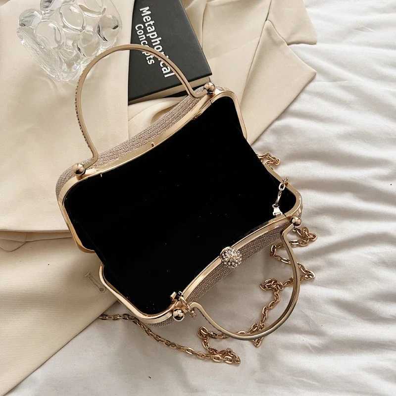 Wedding Bridal Beaded Women Evening Bag Dinner Bag Chain Shoulder Handbags Elegant Rhinestones Clutch Egg Shape Evening Bag M250625